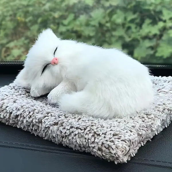 Sleeping Cute Cat for Car Dashboard and Home Decor with Activated Carbon