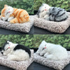 Sleeping Cute Cat for Car Dashboard and Home Decor with Activated Carbon